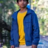 Aryan Simhadri Percy Jackson And The Olympians Grover Underwood Blue Hooded Jacket