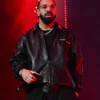 Drake Amici Voilente Leather Jacket Black