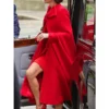 Kate Middleton Red Bow Coat