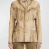 Jennifer Lopez Ralph Lauren Fringed Leather Jacket