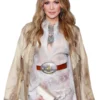 Jennifer Lopez Ralph Lauren Brown Fringed Leather Jacket