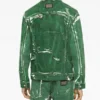 SNF Joe Burrows Distressed Green Denim Jacket