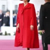 Horse Guard Parade Kate Middleton Red Bow Coat