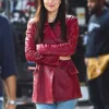 Madame Web Dakota Johnson Leather Coat