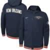 NBA 2023 New Orleans Pelicans Blue Zip-Up Hoodie