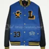 Novak Djokovic Lacoste Varsity Jacket Blue