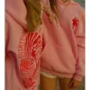 Pink Palm Puff Hoodie