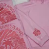 Pink Palm Puff Pullover Hoodie