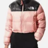 North Face Pink And Black Puffer Jacket