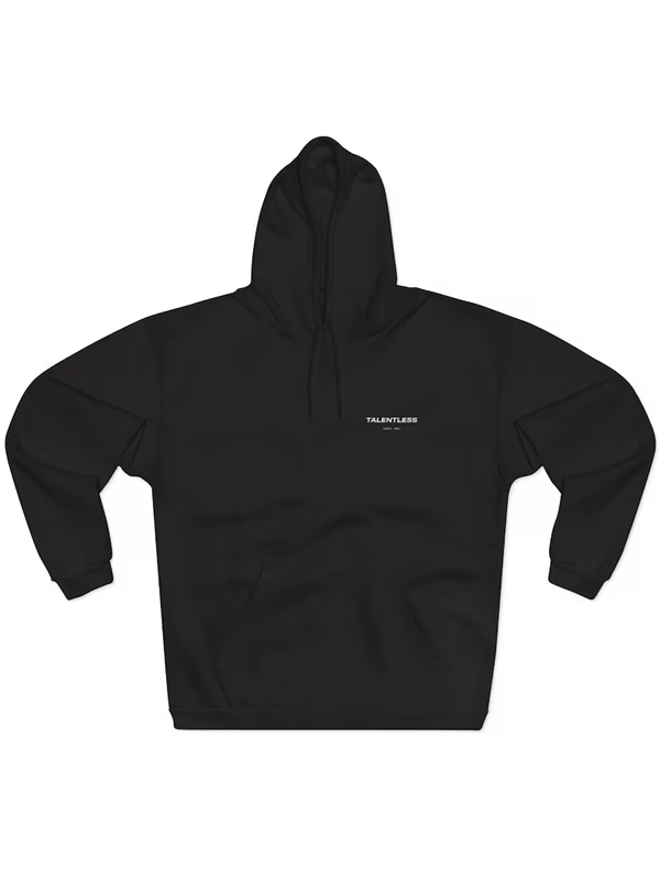 Talentless Black Pullover Hoodie For Unisex