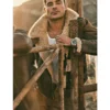 The Iron Claw Zac Efron Shearling Brown Leather Jacket