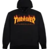 Thrasher Flame Logo Black Pullover Hoodie