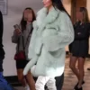 Kendall Jenner Bottega Veneta Mint Green Fur Coat