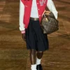 Louis Vuitton Lovers 2024 Paris Fashion Week Red Letterman Varsity Jacket