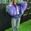 Rihanna Big Bird Faux Fur Jacket