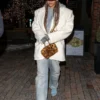 Rihanna Chevron Oversized White Blazer