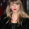 Taylor Swift NYC 34th Birthday Black Faux Fur Coat