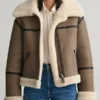 Taylor Swift Shearling Brown Leather Jacket