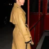 NYC Taylor Swift Tan Brown Trench Leather Coat