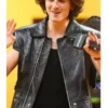 Timothee Chalamet Celine Black Leather Vest