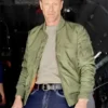 Aaron Eckhart The Bricklayer 2024 Satin Bomber Jacket