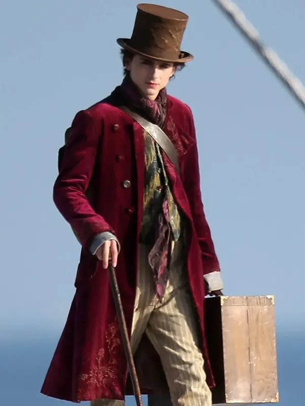 Willy Wonka Wonka 2023 Timothée Chalamet Velvet Coat