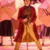 Willy Wonka Maroon Velvet Coat