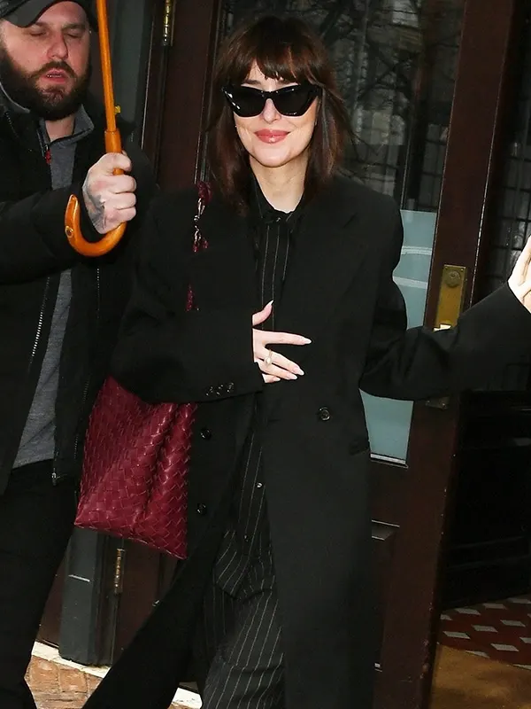 Dakota Johnson Bottega Veneta Wool Coat