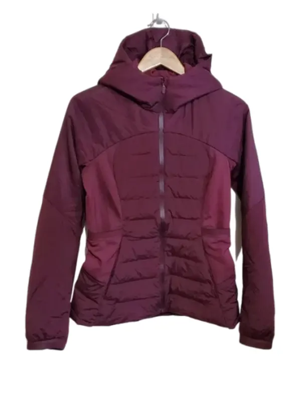 Down For It All Maroon Puffer Jacket 