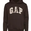 Gap Logo Brown Pullover Fleece Hoodie