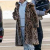 Rihanna Giorgio Armani Long Faux Fur Coat