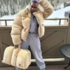 Kim Kardashian Louis Vuitton Shearling Jacket