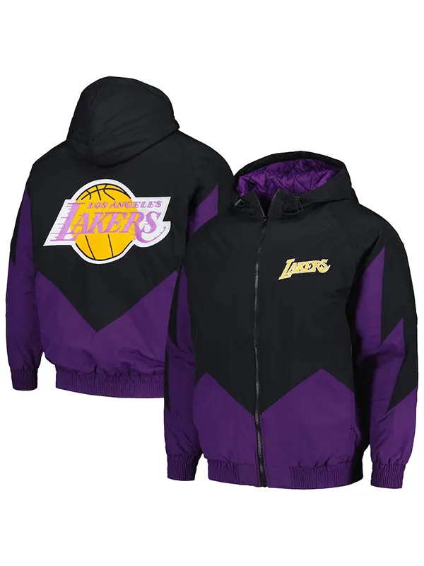 Los Angeles Lakers Quilted Raglan Zip-Up Hoodie