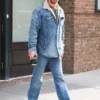 Matthew McConaughey Texas Baseball Event Shearling Denim Jacket