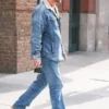 Matthew McConaughey Texas Baseball Event Shearling Denim Jacket