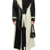 Selena Gomez Ronny Kobo Baylor Leather Trench Coat