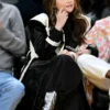 Selena Gomez Ronny Kobo Baylor Black And White Leather Trench Coat