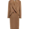 Stella McCartney Taylor Swift Double-Breasted Herringbone Wool Brown Trench Coat