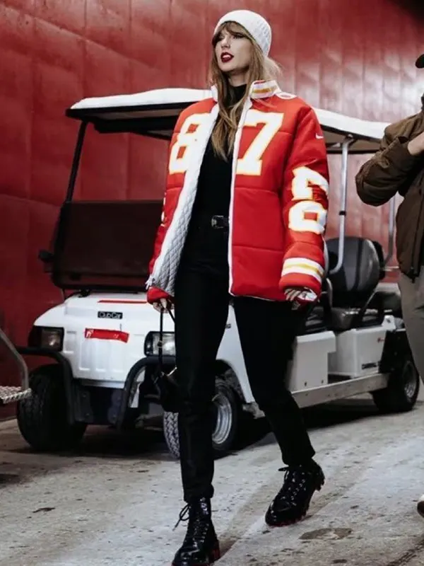 Taylor Swift Kristin Juszczyk Jacket | Taylor Swift Custome Chiefs Jacket