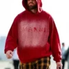 Travis Kelce Marni Red Found Objects Sprayed Hoodie