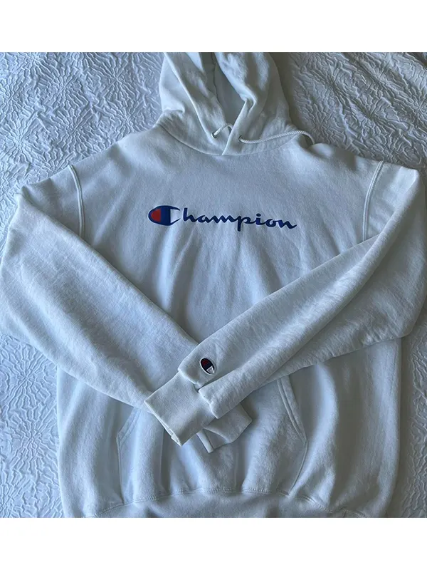 Women's Champion White Pullover Hoodie