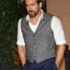 Imaginary Friends 2024 Ryan Reynolds Grey Checkered Vest