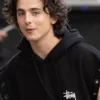 Timothee Chalamet Jimmy Kimmel Stussy Cut Off Hoodie