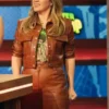 Kelly Clarkson The Kelly Clarkson Show Brown Faux Leather Jacket