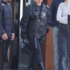 Lady Gaga Acne Studios Oversized Black Leather Biker Jacket