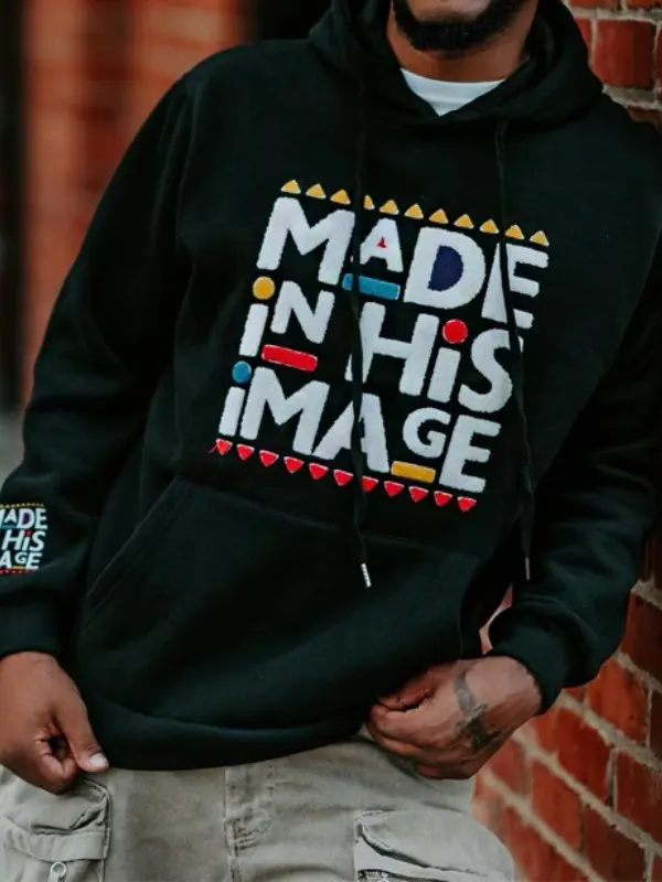 Made In His Image Black Hoodie