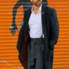 Ryan Reynolds Imaginary Friends 2024 The Man Upstairs Black Trench Coat