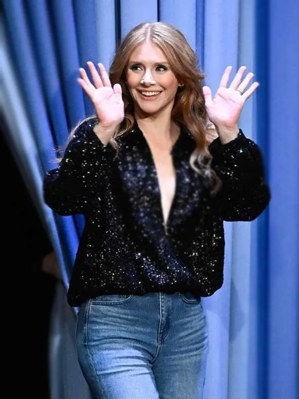 Bryce Dallas Howard The Tonight Show Black Sequin Jacket