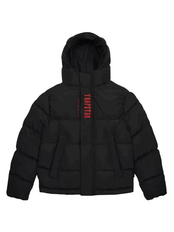 Trapstar Decoded Hooded Black Puffer Jacket