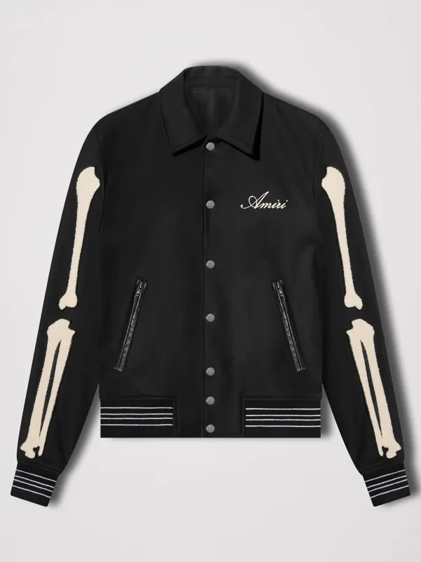 Amiri Bones Black Varsity Jacket